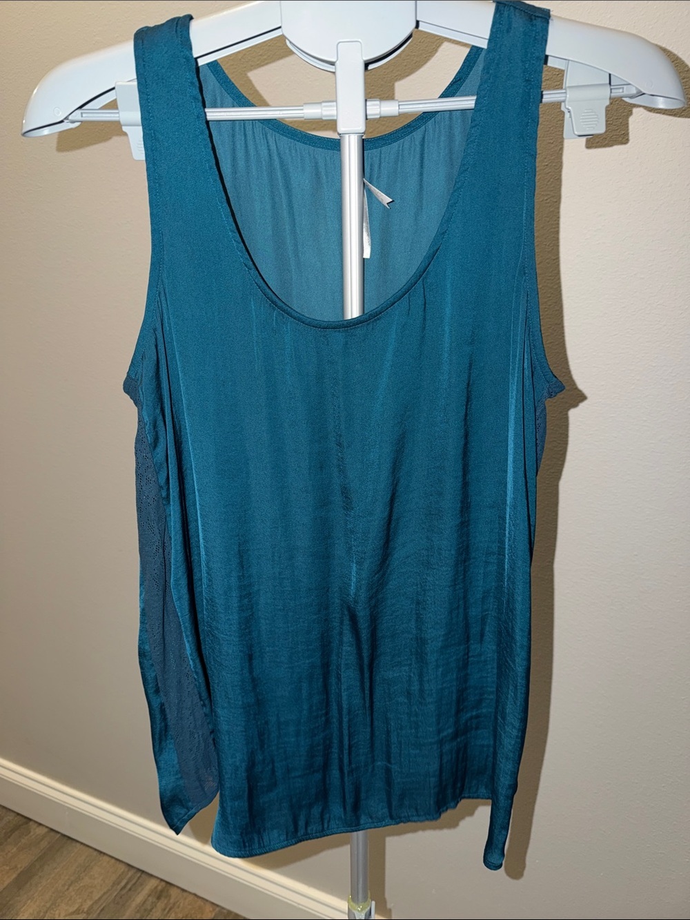 Soma Teal Scoop Neck Tank Top